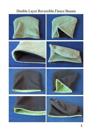 winter fleece beanie sewing pattern, 6 sizes