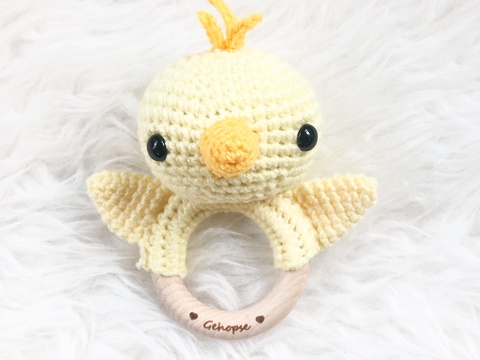 Häkelanleitung Babyrassel Küken "Lilou"