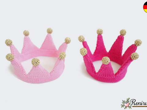 Häkelanleitung Krone in 2 Varianten