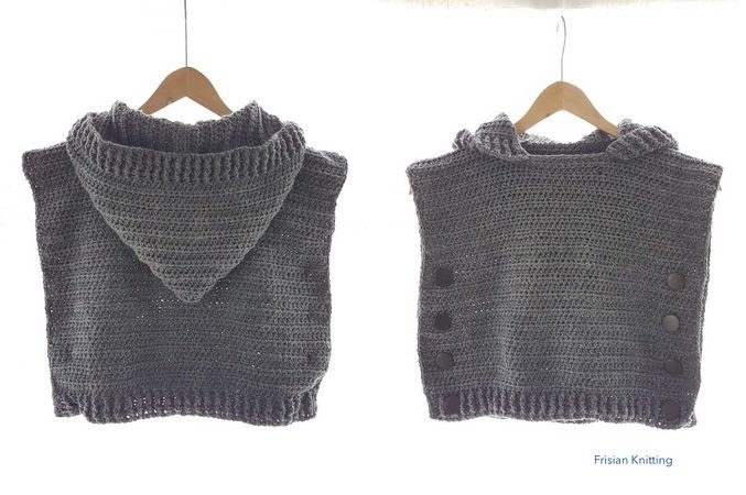 Crochet pattern hooded pullover