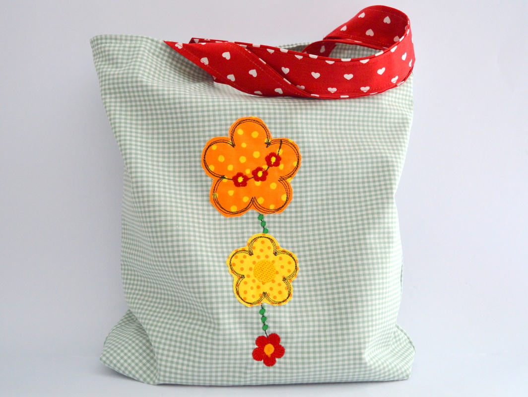 Stickdatei Blumengirlande senkrecht 13x18cm