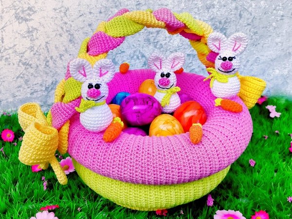 Easter basket  - Crochet Pattern from Diana´s kleiner Häkelshop