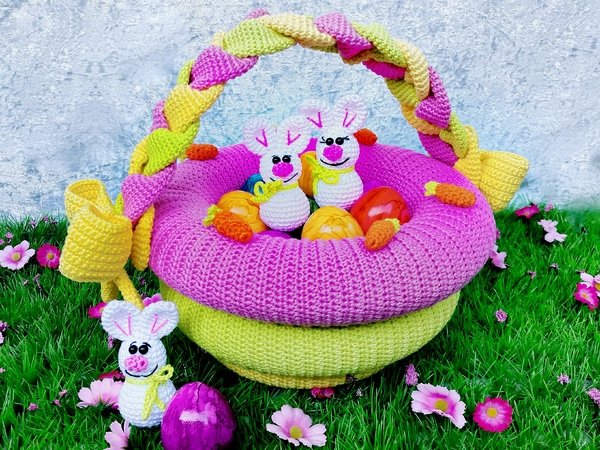 Easter basket  - Crochet Pattern from Diana´s kleiner Häkelshop