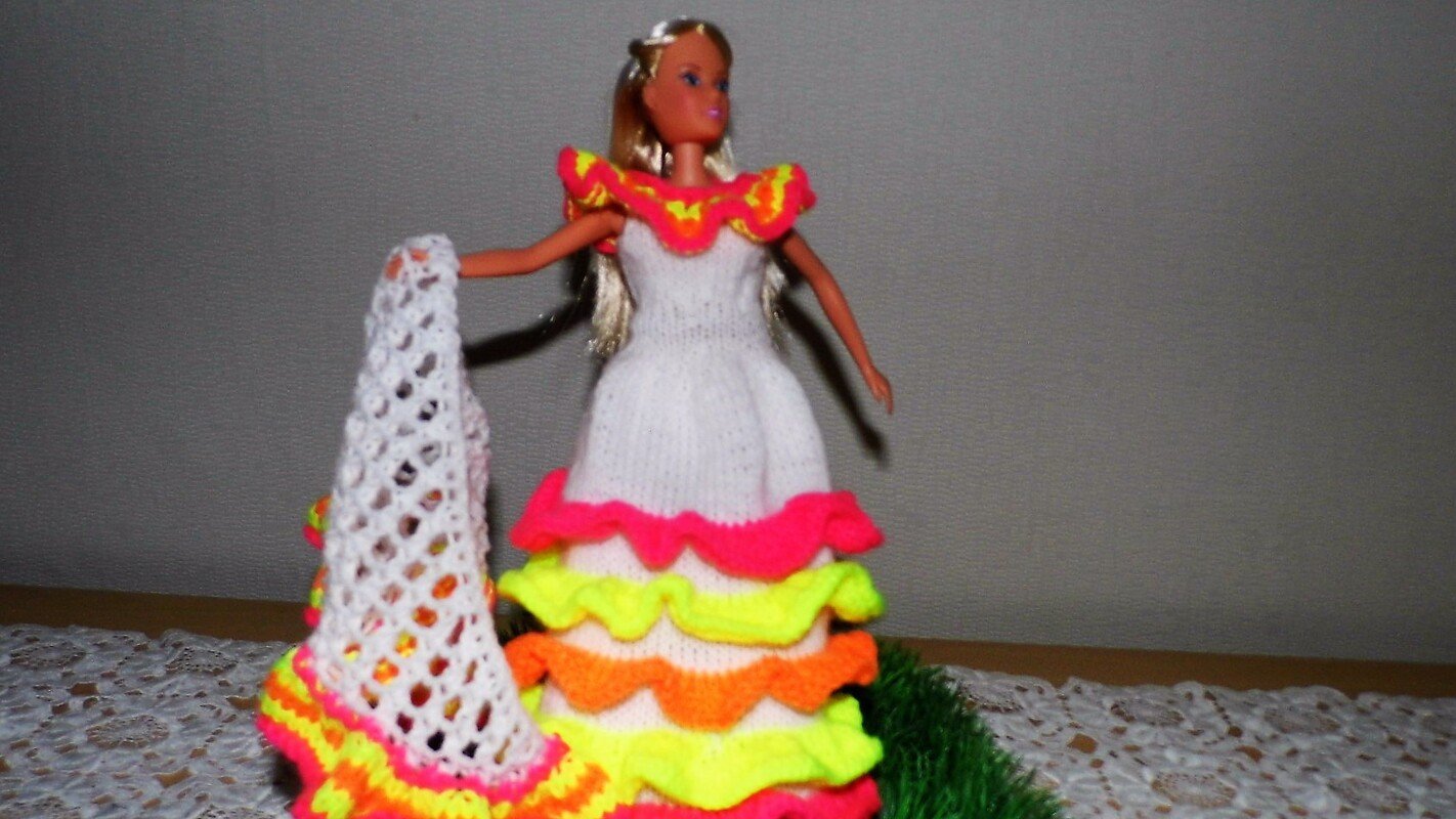 Strickanleitung Kleid Samba für Modepuppen 29cm - Bild 4