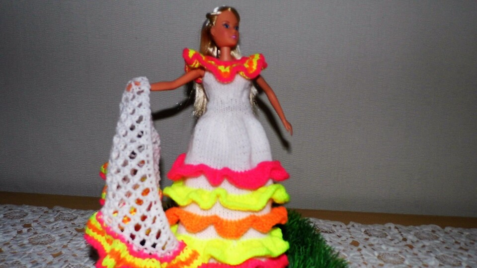 Strickanleitung Kleid Samba für Modepuppen 29cm