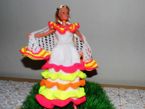 Strickanleitung Kleid Samba für Modepuppen 29cm