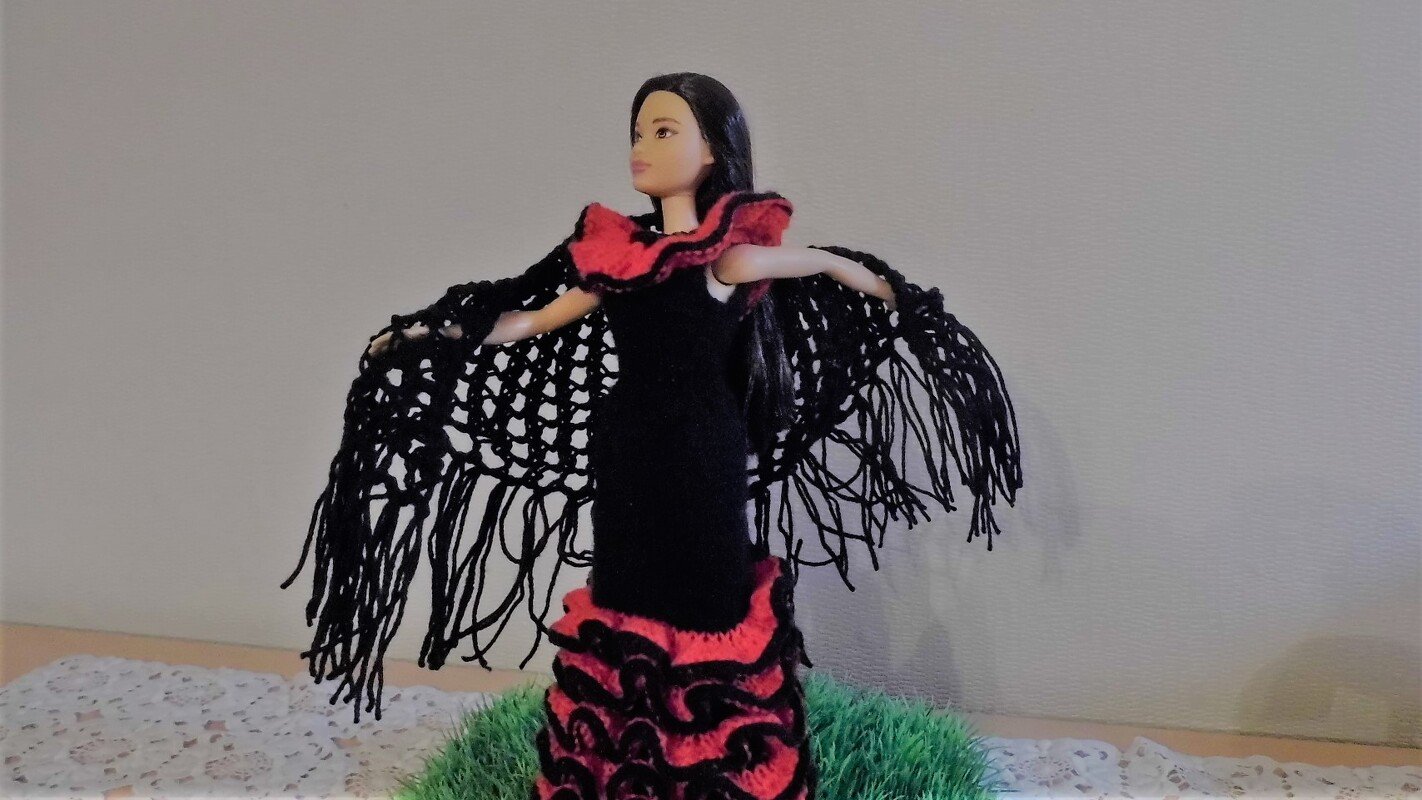 Strickanleitung Kleid Carmen für Modepuppen 29cm - Bild 3