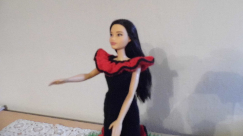 Strickanleitung Kleid Carmen für Modepuppen 29cm