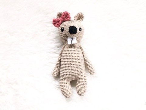 Häkelanleitung Kuscheltier Biber "Bailey"