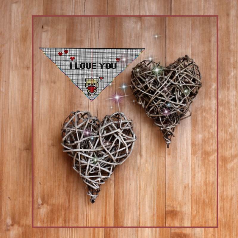 Motivtuch "I LOVE YOU"