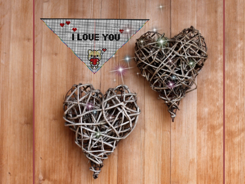 Motivtuch "I LOVE YOU"