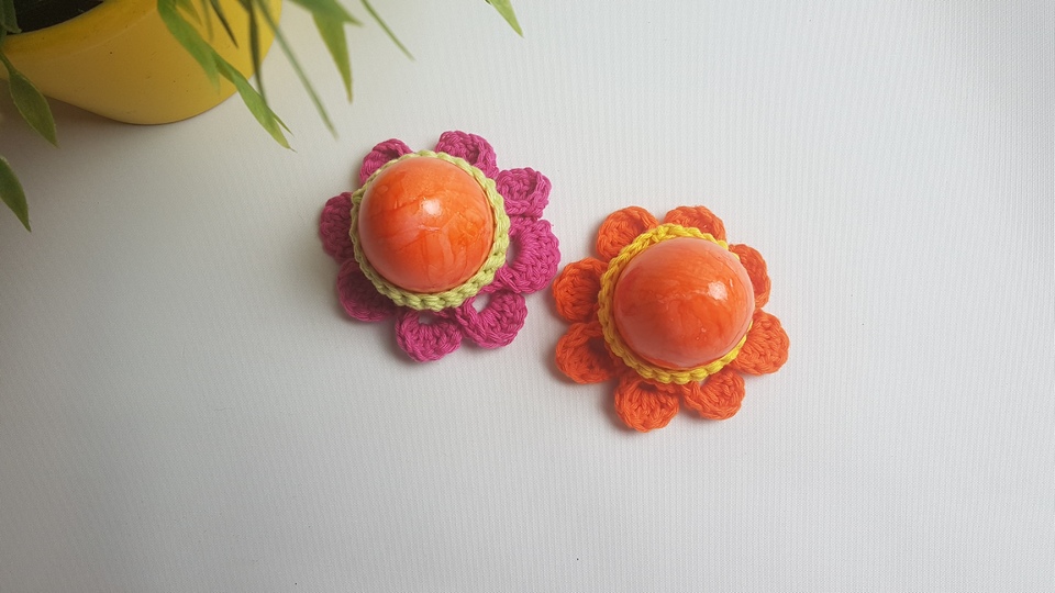 Häkelanleitung Eierbecher, Eierwärmer "Eierblume", 3D-Blume