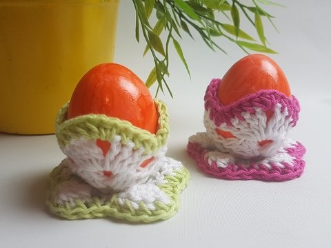 Häkelanleitung Eierbecher, Eierwärmer aus Spitze!