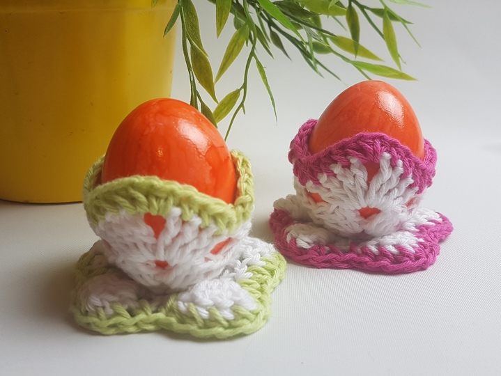 Häkelanleitung Eierbecher, Eierwärmer aus Spitze!