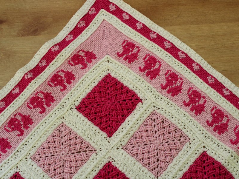 Häkelanleitung Babydecke Flechtmuster - Bild 2