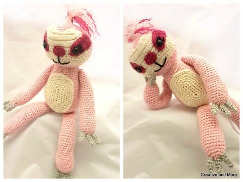 Häkelanleitung Faultiermädchen Lilly  (35 cm groß)