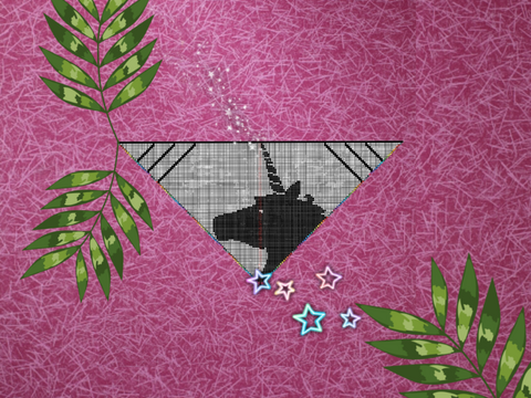 Motivtuch Einhornkopf