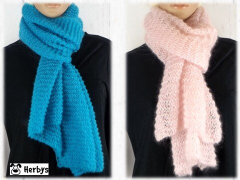 Strickanleitung Kaschmir - Schal " Fluffy"