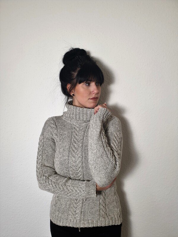 142 Strickanleitung Rollkragenpullover Kuschelteil