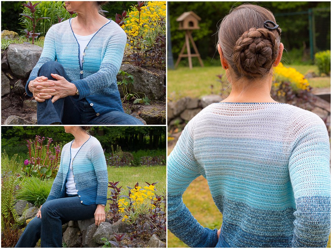 "My Bobbel Cardi"  - Häkeljacke mit perfekter Passform - Größe selbst anpassen