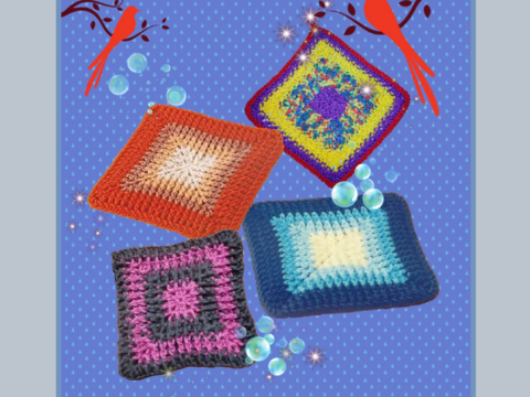 Granny, Topflappen,  Kissenhülle...Muster "Rahala"