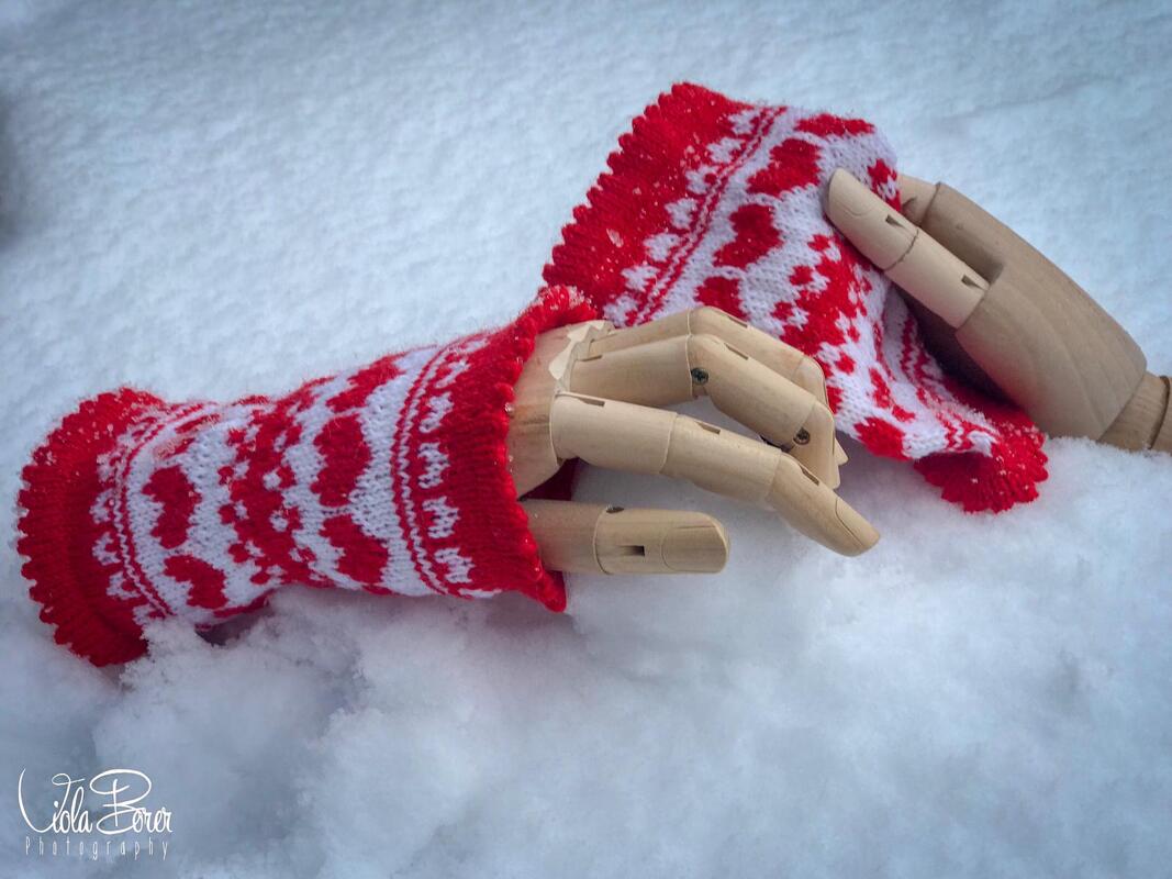 Hearts forever Strickstulpen in fair Isle Gr.S/M und L/XL