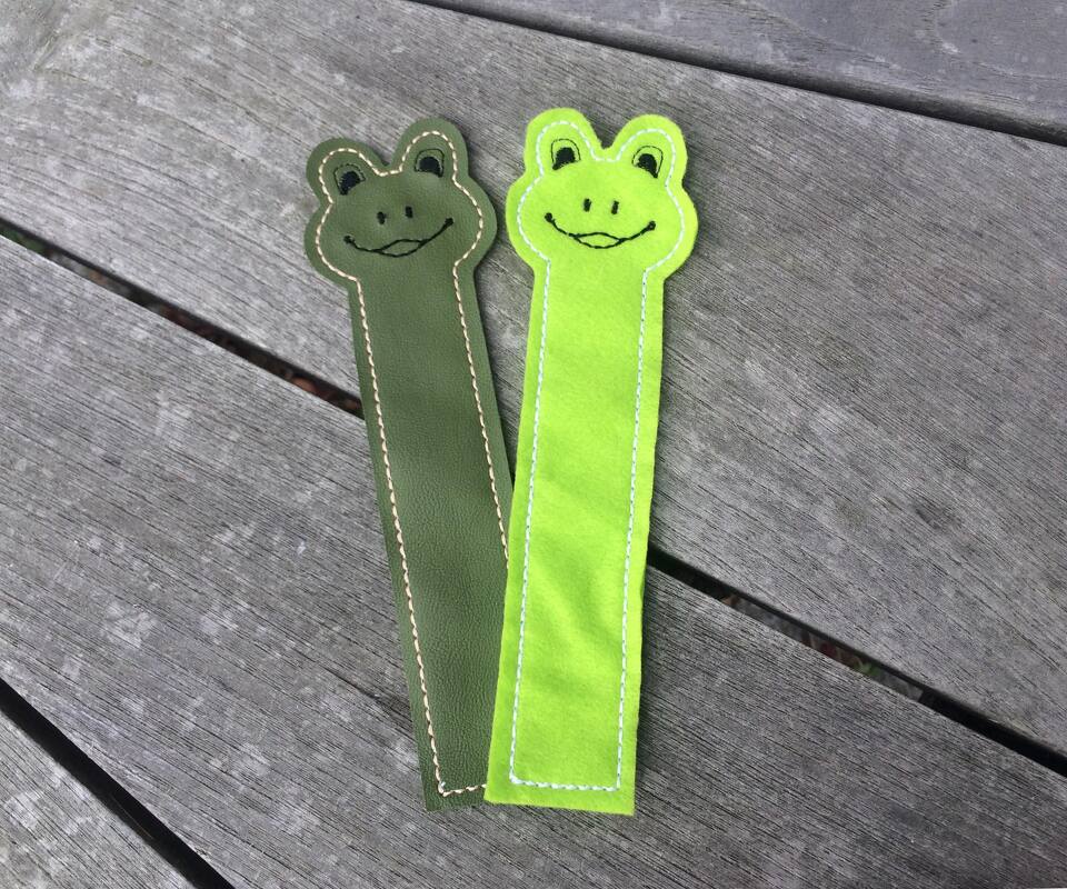 Lesezeichen Frosch Stickdatei  ITH 13x18