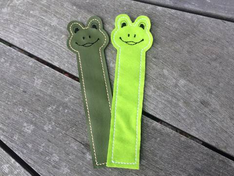 Lesezeichen Frosch Stickdatei  ITH 13x18