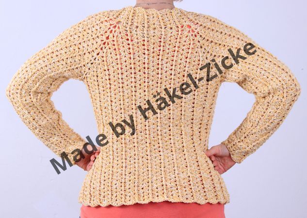 Kuscheliger Bolero Eiskönigin, Raglan, RVO mit Muschel- und Relief-Muster - Bild 2