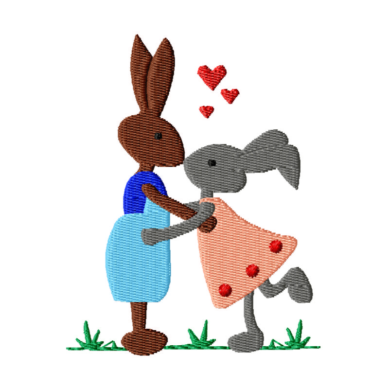 Stickdatei "Osterhasen“ Rahmen 10 cm x 10 cm