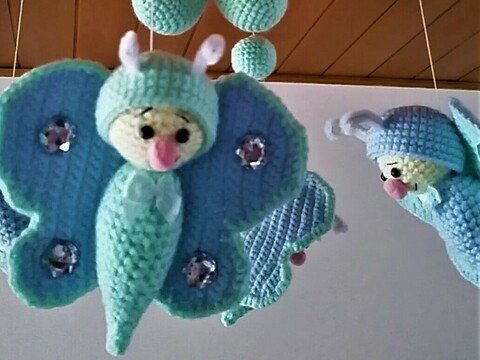 Mobile Schmetterling häkeln  "Spring´s coming"