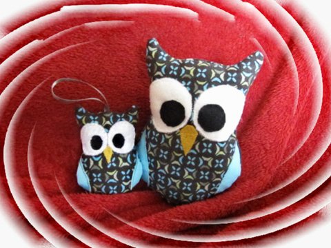 Stickdatei Eule ITH  2 Größen 13 x 18 und 10 x 10