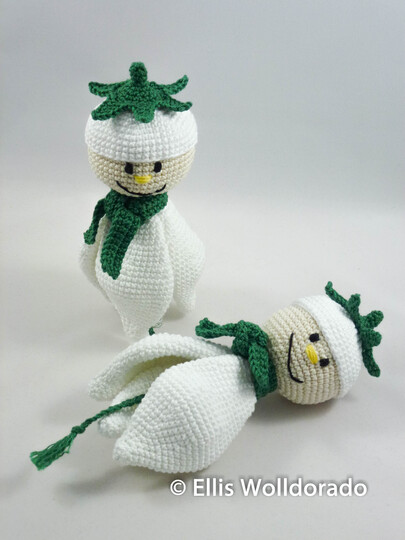 Schneeglöckchen-Wichtel, süsse Deko-Hänger, Häkelanleitung