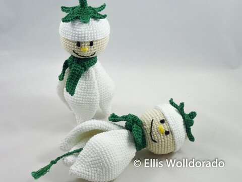 Schneeglöckchen-Wichtel, süsse Deko-Hänger, Häkelanleitung