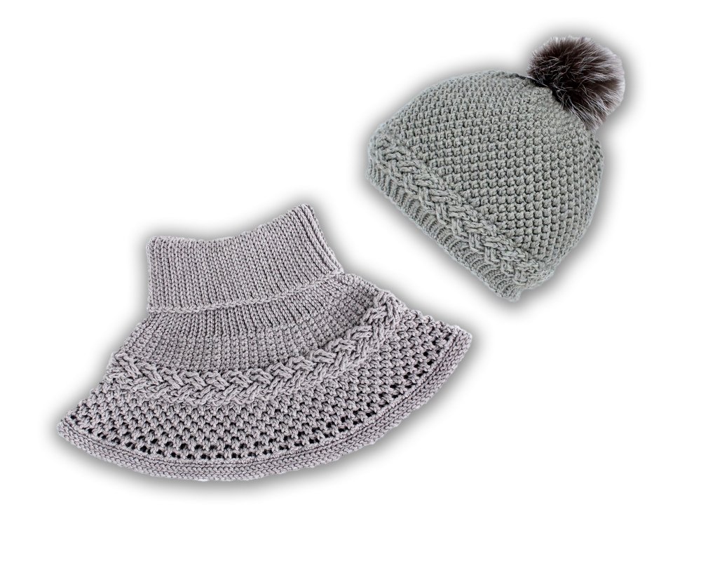 2 PDFs Spar-Set : Mütze & Schalkragen "Alice" alle Gr., warm