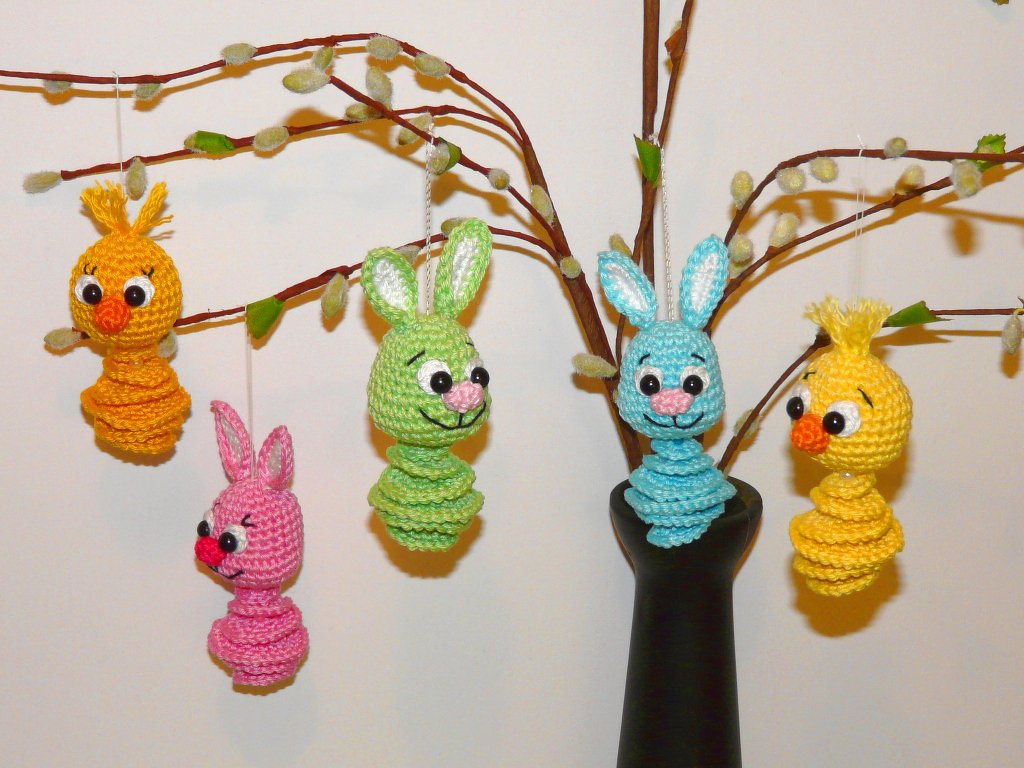Crochet Pattern Easter hangers bunny and chick - Image 6