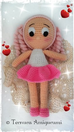 Crochet pattern doll NINNA pdf english- deutsch- dutch ternura amigurumi