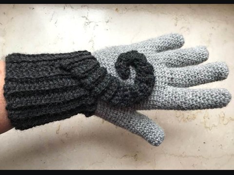 gehäkelte Handschuhe SPIRALE