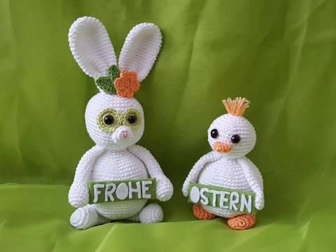 Hase & Küken - Osterdeko - Amigurumi - Anleitung