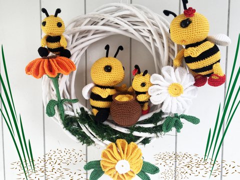 Bienen - Familie Häkelanleitung Amigurumi