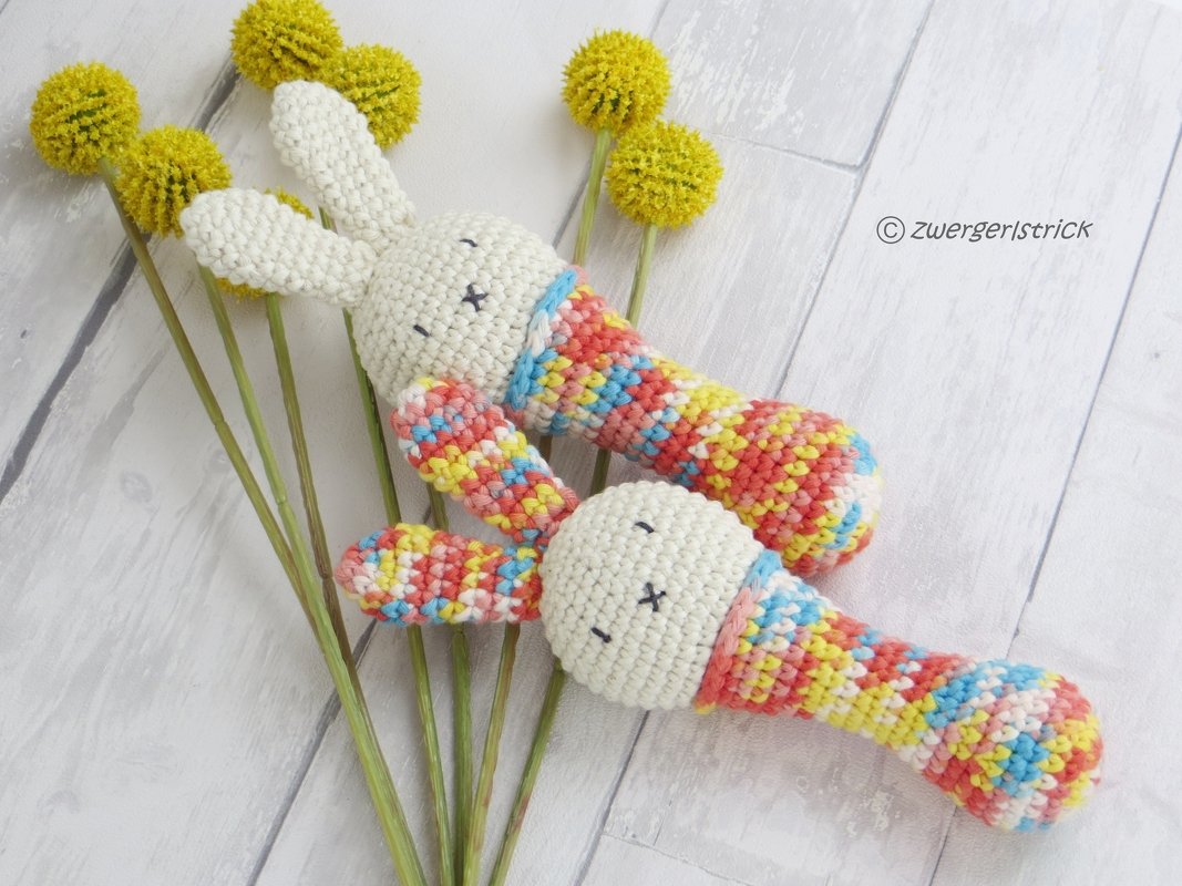 Häkelanleitung für Greifling / Häschenrassel für Babys - Bild 5