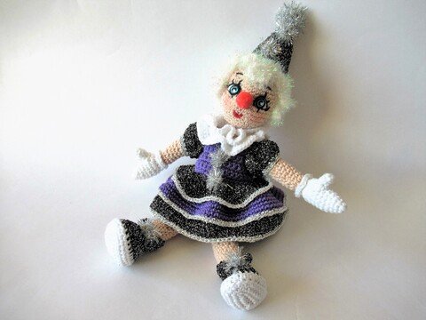 Häekelanleitung Clownmädchen Carlotta