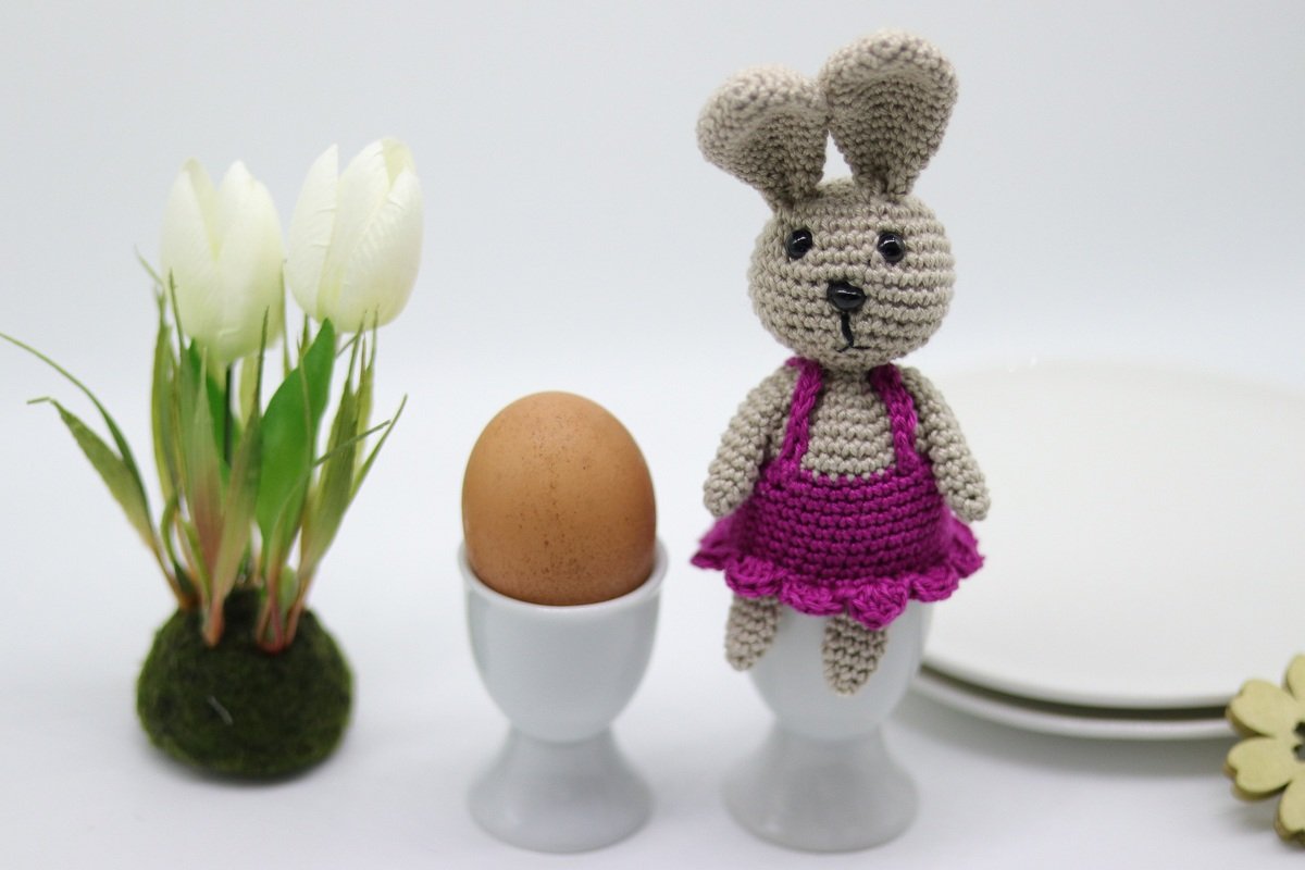 Häschen Hilda Eierwärmer Häkelanleitung - Bild 3