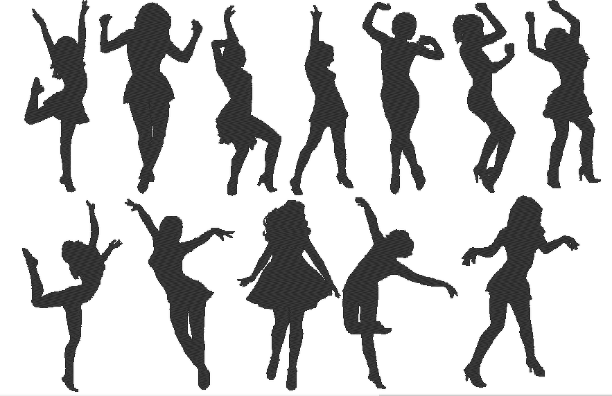 Tanz Dancing 2.0 Silhouette Stickdatei - Bild 3