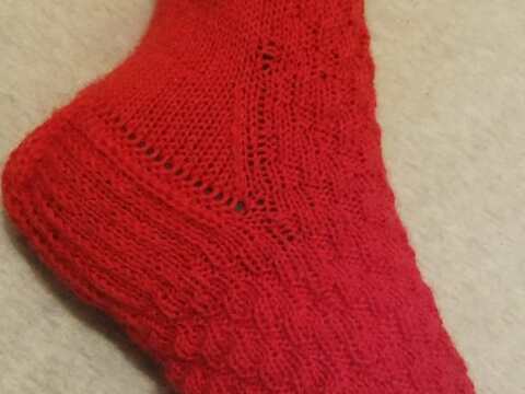 Socke Spiralzopf-fake