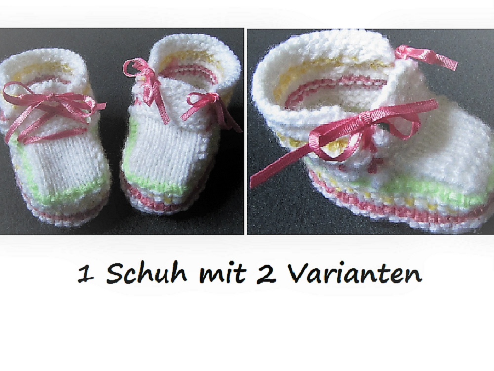 Strickanleitung _        Babyschuhe-Pastell