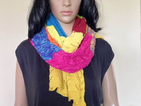 Tamburin Shawl, gestrickt