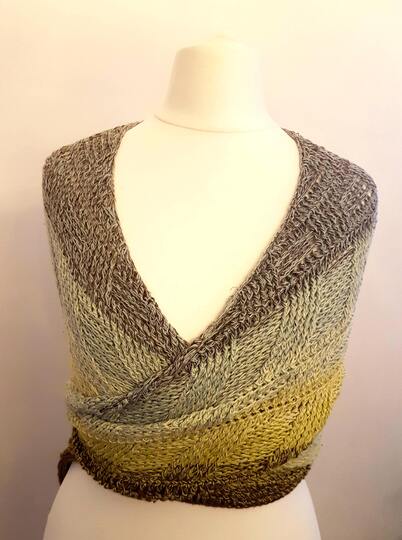 Häkelanleitung flaches Dreiecktuch Blocky