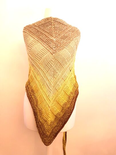 Häkelanleitung flaches Dreiecktuch Blocky