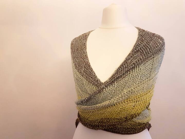 Häkelanleitung flaches Dreiecktuch Blocky